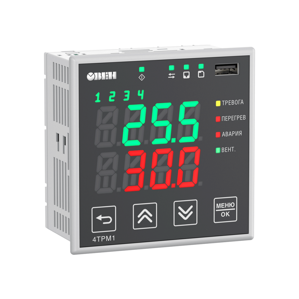 4ТРМ1-ТР четырехканальный блок контроля температуры с Ethernet и архивацией